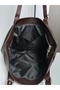 Women's Bitter Brown Matte Soft Large Size Shoulder Lined Tote Bag - 4