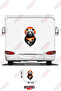ملصق سيارة التخييم بنمط طبيعي على شكل دب