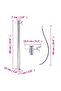 Garden Water Column 60 cm Stainless Steel Round - 3