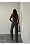 Double Knee Laser Cut Boyfriend Jeans with Wide Legs - 4