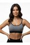 Astura Model Thin Strap Back Detail Cross Design Soft Women's Padded Bra Gray Color