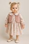 Plush Luna Vest Set Girls' Soft Floral Pattern Dress - 2
