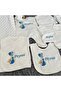 10-Piece Embroidered Chickpea Blanket Hospital Discharge Set with Blue Balloons - 6