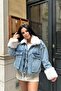 Fur Denim Coat M5008 - 3