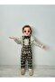 Boy's Plaid Salopet + Shirt + Bow Tie 3-Piece Stylish Set