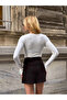 Women's Thin Belted Brown Shorts Skirt - 6