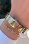 Women's Wristwatch Steel Cord Gold Color Gift Bracelet Hms21Dft - 6