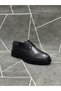 Black Genuine Leather Laced Classic Shoes