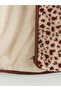 Pink Cap Hooded O Leopard Printed Girls' Plush Coat by Güli̇s Gi̇yi̇m - 4