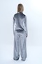 Girl's 2-Piece Set with Zippered Hooded Pockets Sweatshirt & Elastic Waist Wide Leg Pocketed Sweatpants - 6