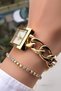 Women's Wristwatch Steel Chain Cord Gold Color Gift Bracelet Hms84Kc4 - 5