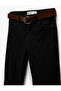 Slim Fit Belted Buttoned Flared Denim Trousers - Flare Jeans - 5