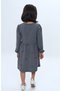 Girl's Relax Fit Crew Neck Long Sleeve Printed Dress - 4