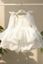 Off-White Tiered Balloon Skirt Sleeveless Organza Evening Dress Mevlüt Birthday Dress - 2