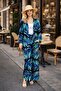 Patterned Top-Bottom Trend Kimono Set - 3