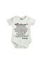 Dad-Themed Baby Bodysuit, White, Short-Sleeved, Birthday Gift