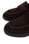 Men's Genuine Leather Brown Suede Loafer Shoes - 3