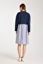 E168-Cotton Combed Combination Striped Maternity Sports Tunic-Dress - 5