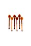 Set of 6 Black Amber Glass Teaspoons