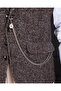 Italian Style Men's Mono Collar D Patterned K Melton Cepken Y Vest Brown T20013-03 - 3