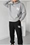 Ny Printed Unisex Men/Women Hooded Oversize Bottom/Top Tracksuit Set