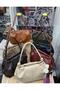 Soft Leather Women's Hand and Shoulder Bag with Thin Strap Design and Gold Detailing - 2