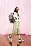 Olive Green Pleated Linen Trousers 17312 - 4