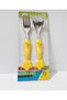 2-Piece Stainless Steel Fork Spoon Set Figured Cutlery Set for Children - 2