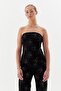 Spliced Stone Bustier Black