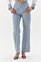 Striped Denim Trousers Indigo - 3