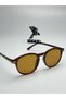 New York U.S. Model Aci Brown Frame Brown Glass Round Unisex Sunglasses Uv400 Protection - 5