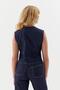 Slim Front Buttoned Vest Indigo - 3