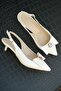 Women's Tesla Short Heeled Bow Tie Shoes - White-Patent Leather