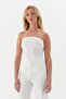 Bustier with Scattered Stones, White - 4