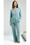 Women'S, Shirt Collar, Exclusive, Modal, (with Sleep Socks as a Gift) Pajama Set