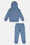Toddlers Boy 2 Pcs Brand Logo Hoodie And Sweatpants Set, Slate Blue - 3