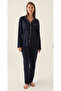 Women, Shirt Collar, Exclusive, Modal, Long Sleeve, (with Sleep Socks Gift), Pajama Set - 2