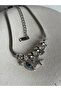 Silver Color Zircon Stone Starfish and Evil Eye Beaded Charm Bracelet - 3