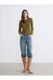 Lcw Vision Green Knitwear Plain Short Women's Cardigan - 2