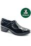 Tinggy Genuine Leather Comfort Orthopedic Women's Heeled Shoes Black-Patterned Leather