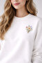 Cicek Printed Unisex 3 Thread Sardonized Circular Neck Oversized Sweatshirt