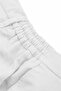 Men's White Stretch Fabric Slim Fit Stylish Fabric Trousers with Elastic Waist & Drawstring 2600572 - 6
