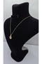 Stainless Steel Gold Color Swirl Themed Zircon Stone Necklace - 3