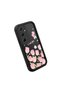 Samsung Galaxy A55 Compatible Black Silicone Tulip Pattern Lens Protection Shock-Absorbing Flexible Case - 3