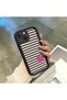 iPhone 15 Plus Compatible Black Silicone Heart Pattern Lens Protection Shock Absorbing Flexible Case
