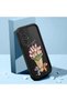 Samsung Galaxy A73 Compatible Black Silicone Tulip Pattern Lens Protection Shock Absorbing Flexible Case - 2