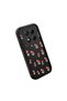 Redmi Note 14 Pro Plus+ 5g Compatible Black Silicone Flower Pattern Lens Protection Shock Absorbing Flexible Case - 4