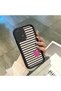 Samsung Galaxy A52/A52S Compatible Black Silicone Heart Pattern Lens Protection Shock Absorbing Flexible Case
