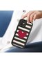 Samsung Galaxy S25 Ultra Compatible Black Silicone Heart Pattern Lens Protection Shock Absorbing Flexible Case - 5