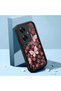 Realme C55 Compatible Black Silicone Lens Protection Shock Absorption Flexible Case Floral Butterfly Pattern - 2
